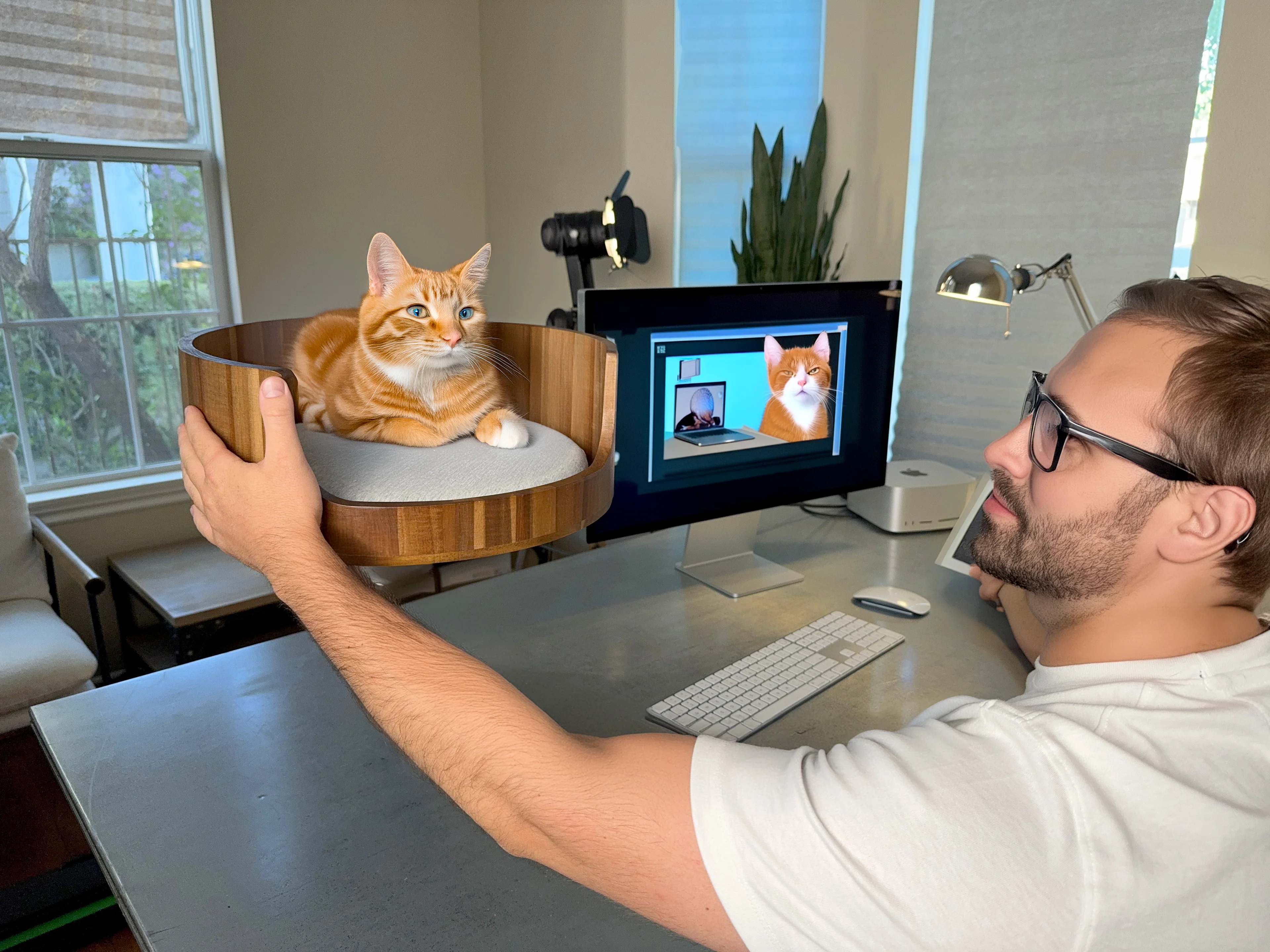 Elevate Your Cat's Workspace Style